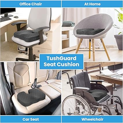 All-Day Comfort Cushion – Memory Foam Support for Work, Drive & Travel