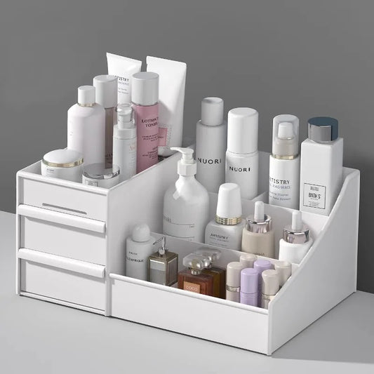 Desktop Beauty Organizer – Lipstick, Skincare & Brush Holder